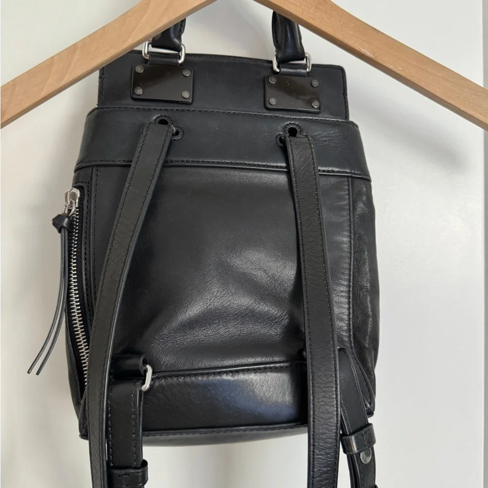 rag & bone Black Leather Backpack